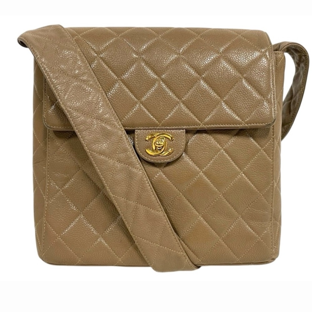 PRISTINE VINTAGE CHANEL quilted calfskin straight flap shoulder bag/crossbody